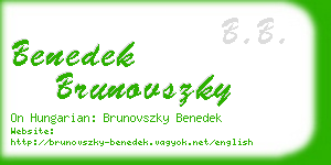 benedek brunovszky business card